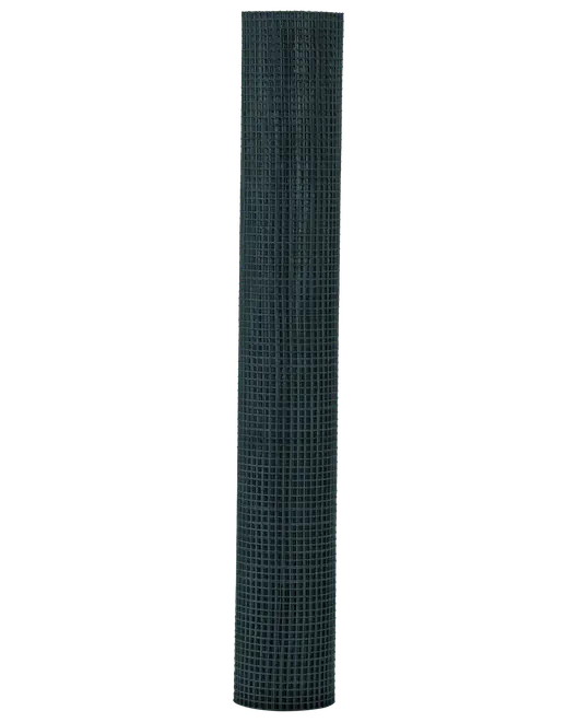 Svart glasfibernät på rulle med tätt vävda, små fyrkantiga hål. Passar som insektsnät för fönster eller dörrar. Flexibelt, slitstarkt och lätt att klippa till.