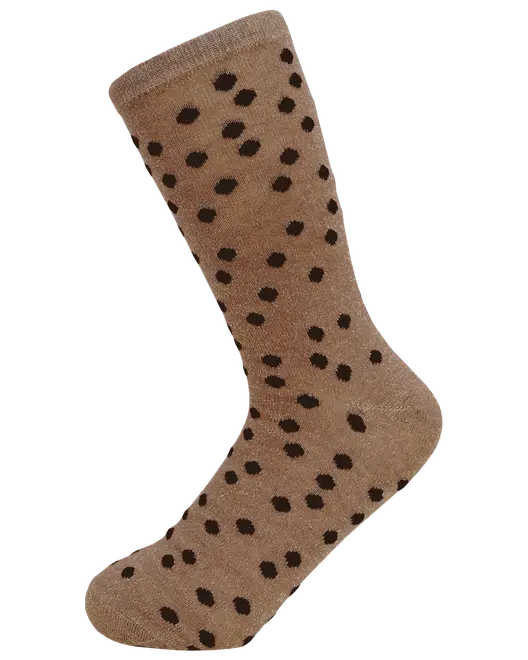 Strumpor bruna med prickar