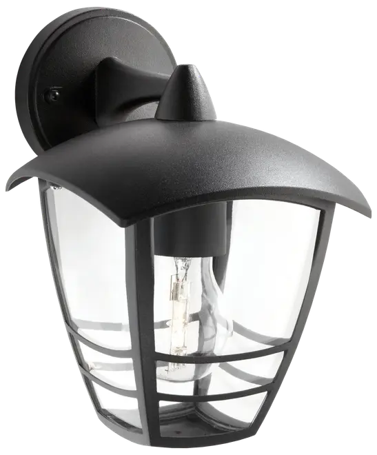 PHILIPS Vägglampa Creek Down Svart