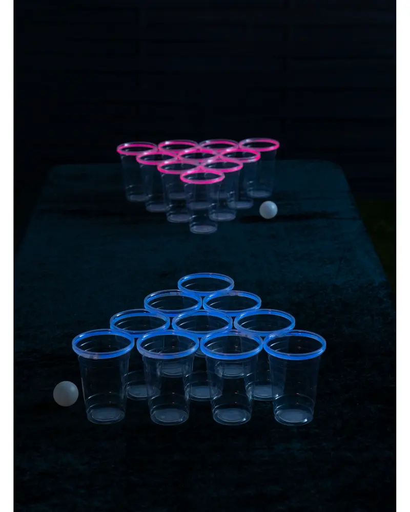 Glow beer pong