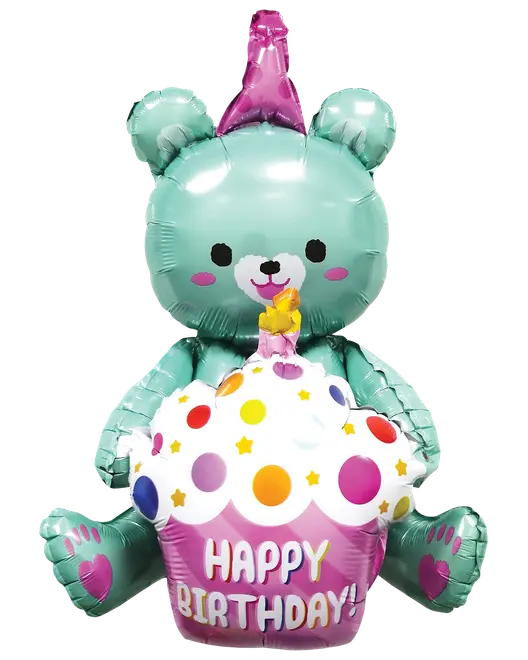 Folieballon 54 cm - Bamse med muffin