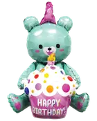 Folieballon 54 cm - Bamse med muffin