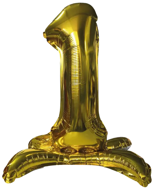 Folieballon Guld 70 cm - Nr 1