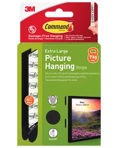Command™ Strips Tavelupphängning - Svart XL