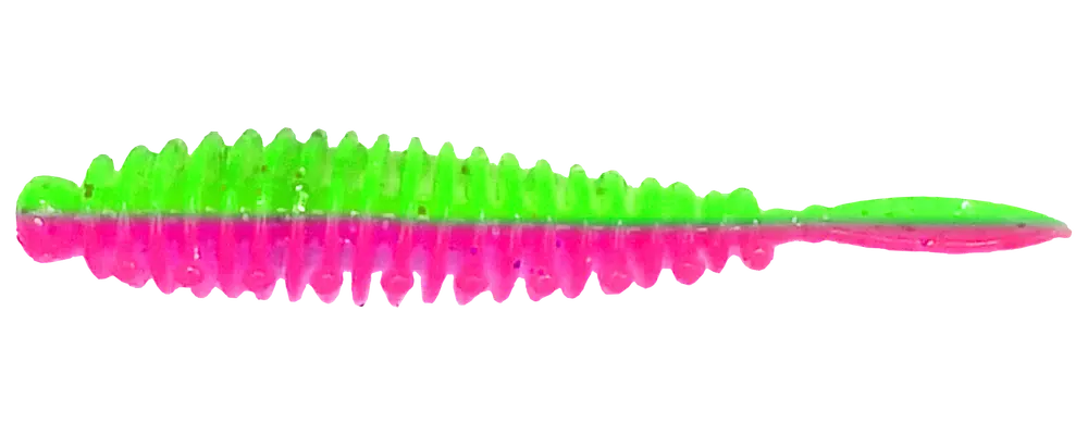 FLEXIBAIT FAT WORM 1 PINK/GREE