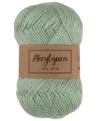 Akrylgarn 50 g - ljusgrön 