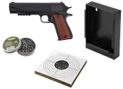Luftpistol med tilbehør