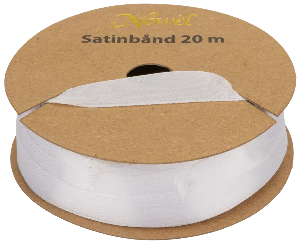 Satinband 20 m vit