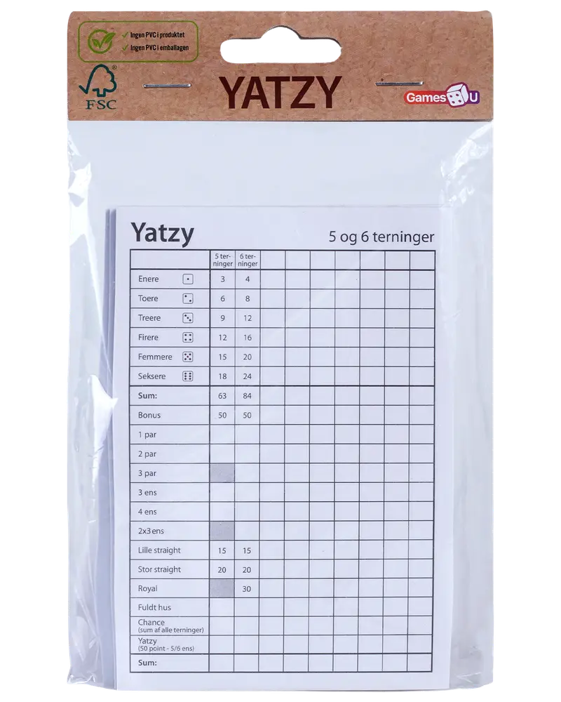 Spel - Yatzy block 3-pack