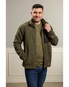 Teddyfleecjacka militärgrön L
