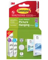 Command™ Strips Tavelupphängning - Vit S och M