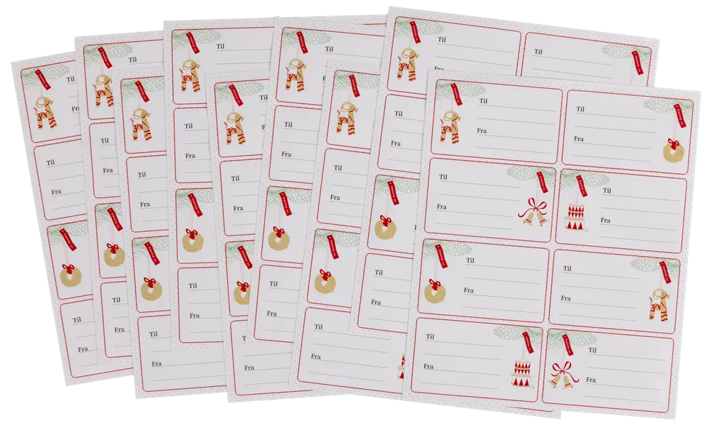 Julklappsetiketter 80 st