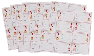 Julklappsetiketter 80 st