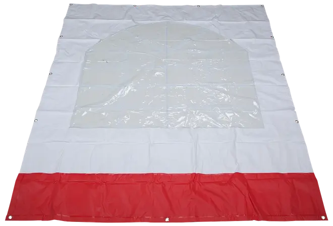 Sidovägg paviljong röd/vit