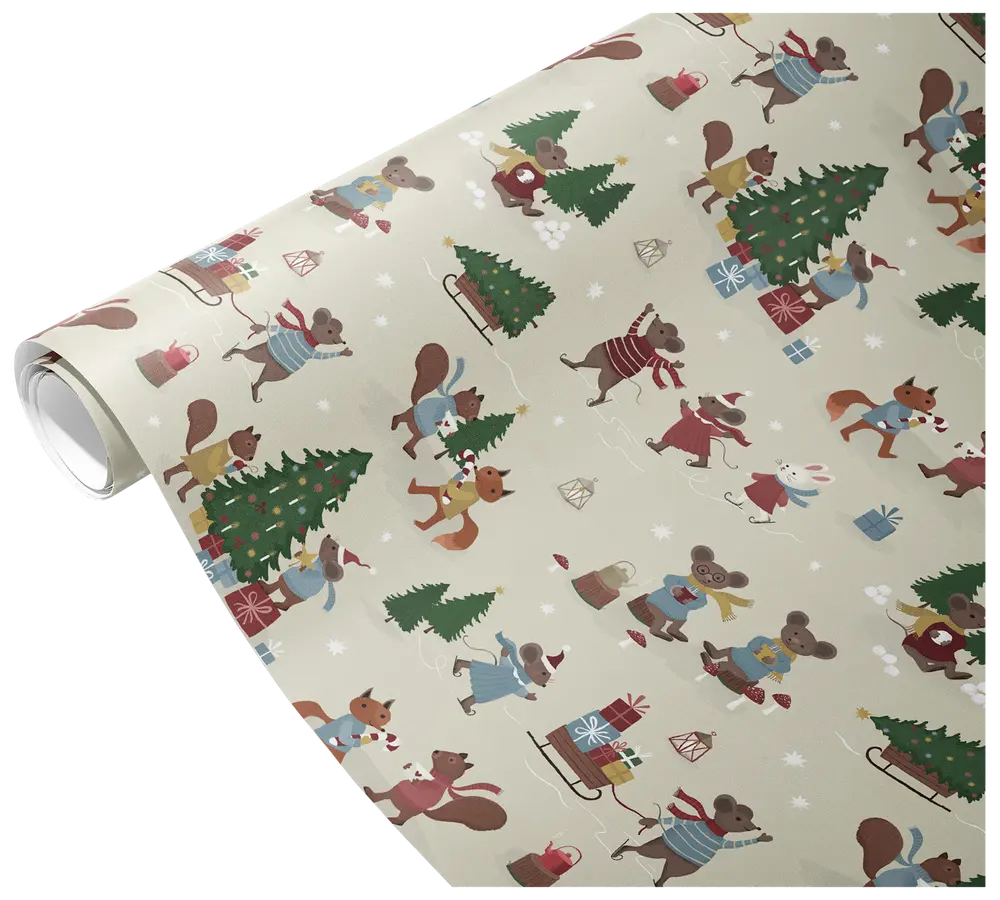 Julklappspapper barnmotiv - 4 m