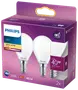 PHILIPS LED klotlampa 5W E14 P45 2-pack