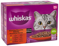 Whiskas 7+ köttmeny i sås 12 st