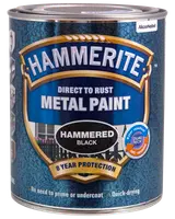 Hammerite metalmaling til direkte på rust, hamret sølvgrå, 8 års beskyttelse, vandafvisende, anti-korrosion, ingen grunding nødvendig, hurtigtørrende, 750 ml dåse.