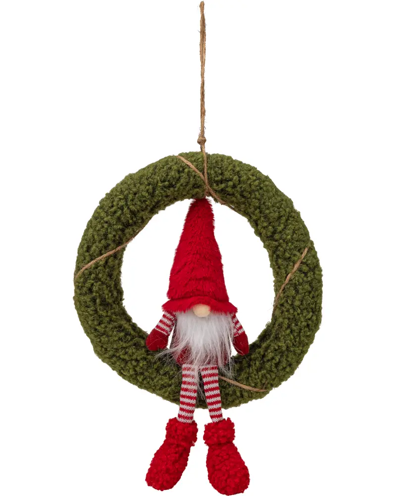 Tomte krans röd Ø30 cm