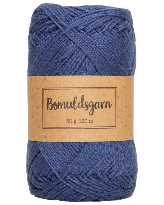 Bomuldsgarn 50 g - marineblå
