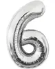 Folieballon Sølv 86 cm - Nr 6
