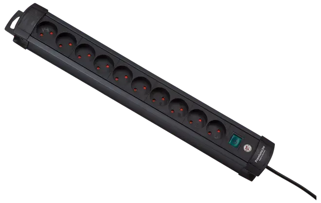 Stikdåse 10 udtag - sort