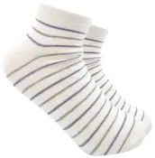Ankelsokker stribet - hvid, grå og lilla