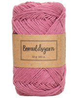 Bomuldsgarn 50 g - mørk rosa