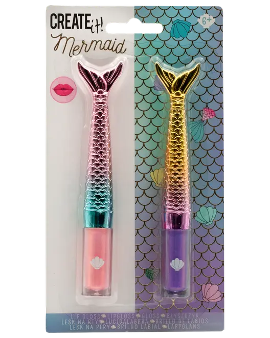 CREATEit Lipgloss mermaid 2 stk. - assorterede design