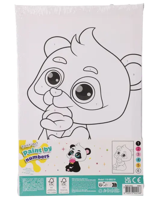 Paint by numbers canvas