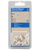 Vinkelhyldebærer Ø5 mm 8-pak - hvid