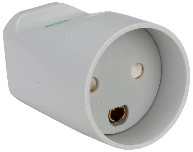 Forlængerled rund med jord - grå