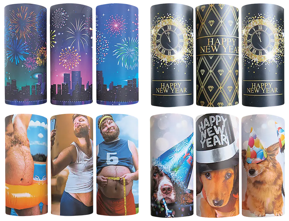 Bordsbomber olika design 3-pack