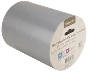 Pakke med tre sølvfarvede gaffatape, hver rulle er 50 mm bred og 32 meter lang. Holdbar, vævet struktur. Mærke: Sagacolor.