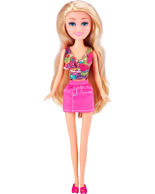 Dukke med jeep og campingvogn