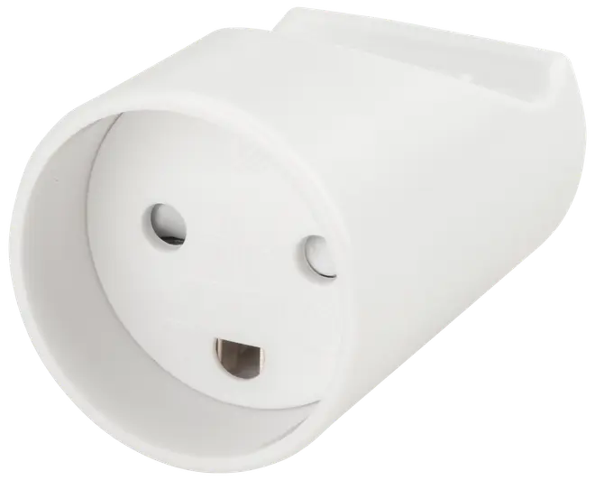 Forlængerled rund med jord - hvid