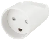 Forlængerled rund med jord - hvid