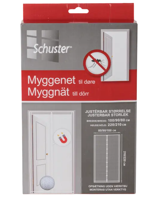 Schuster - Myggenet til dør - hvid