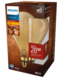 PHILIPS LED-lampa filament 4,5W E27 A160 guld