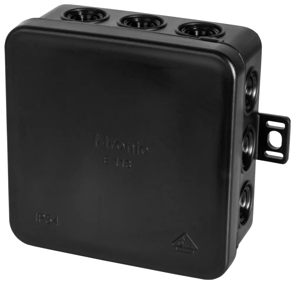 Kopplingsdosa svart 85 x 85 mm