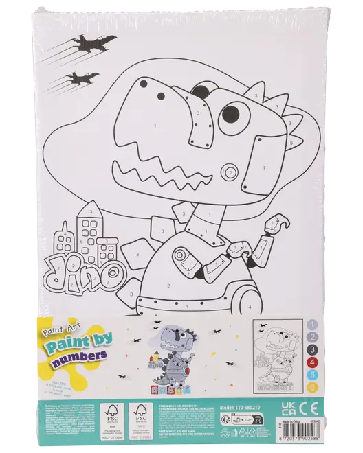 Paint by numbers canvas