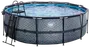 EXIT TOYS Pool Ø427x122cm med pumpe og skærm - Grå