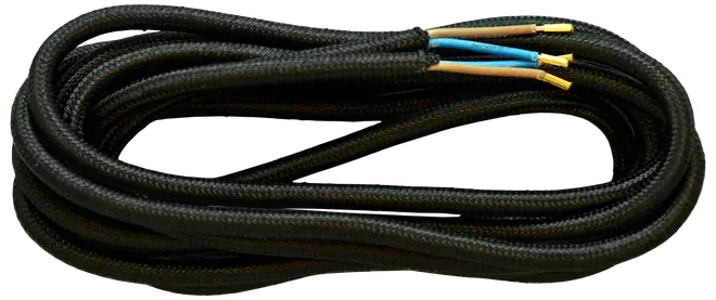 Stofledning 5 m - sort