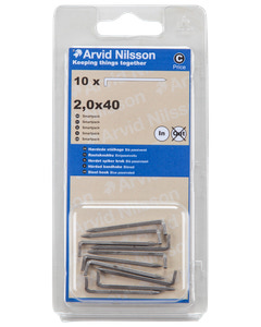 Arvid Nilsson Stålhage hærdet Ø2 x 40 mm 10pk