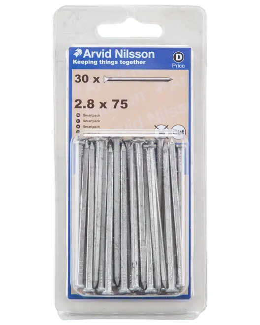 Arvid Nilsson Søm firkantet 2,8 x 75 mm 30-pak