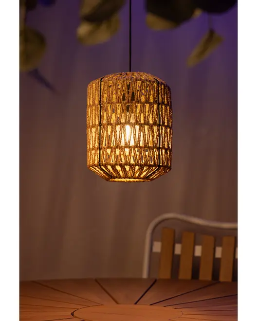 Loftslampe natur reb - Ø18 cm