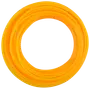 Upprullad spole med starkt gul trimmerlina i plast, passar grästrimmers och röjsågar. Rund profil, flexibel och utformad för effektiv klippning.