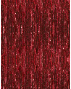 Glitterdraperi 90 x 250 cm - röd