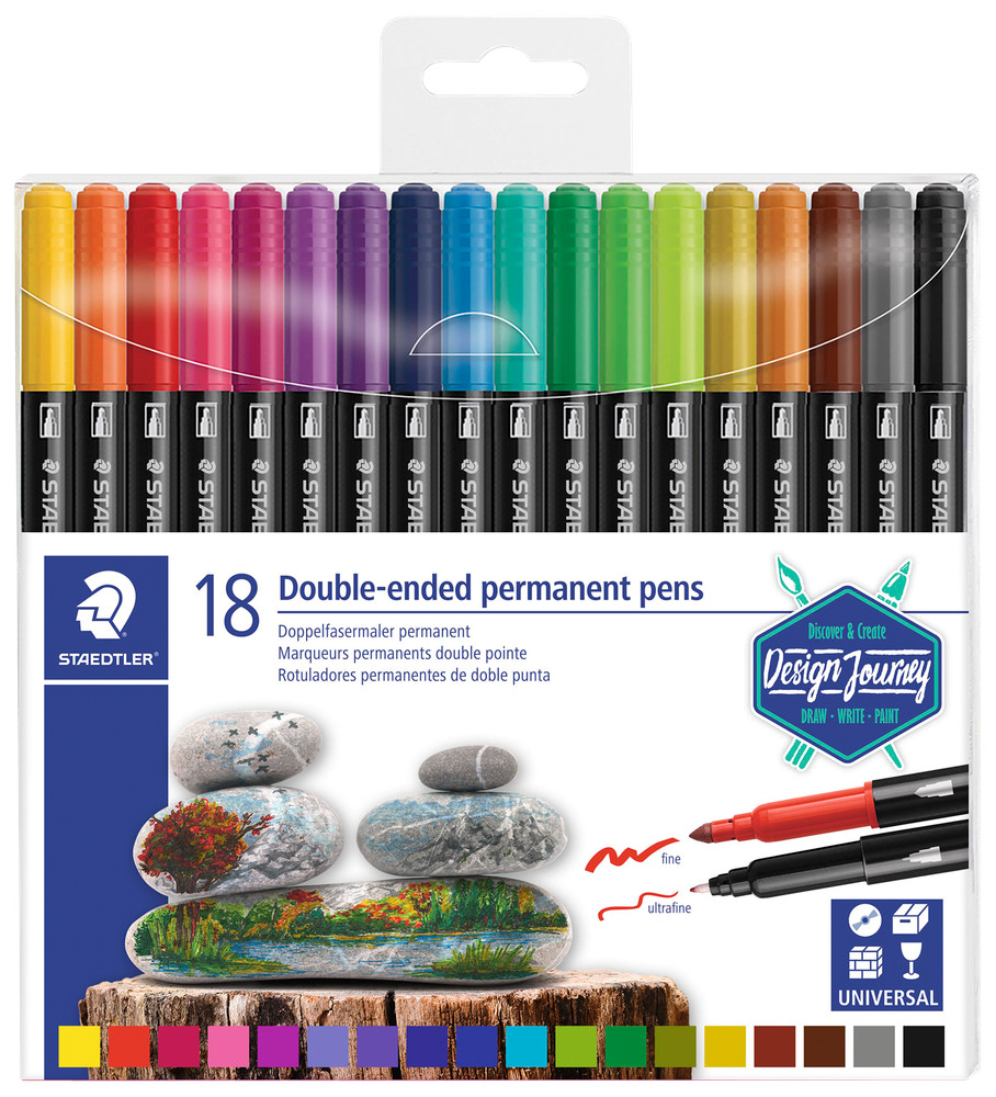 Staedtler Design Journey Dobbelttus permanent 18pk