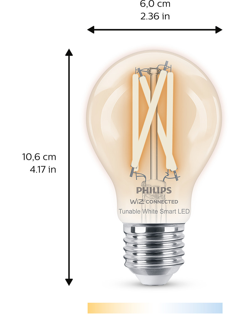 PHILIPS Smart LED-pære 7W E27 A60 - WarmToCool